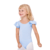 Children_sLightBlueDanceLeotard.png Light Blue Leotard with Flutter/Ruffle Short Sleeve for Toddler & Girls