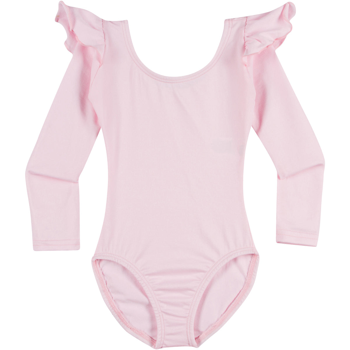 CopyofLightPinkRLS_1200_1.jpg Final Sale: Ruffle Long Sleeve Leotard