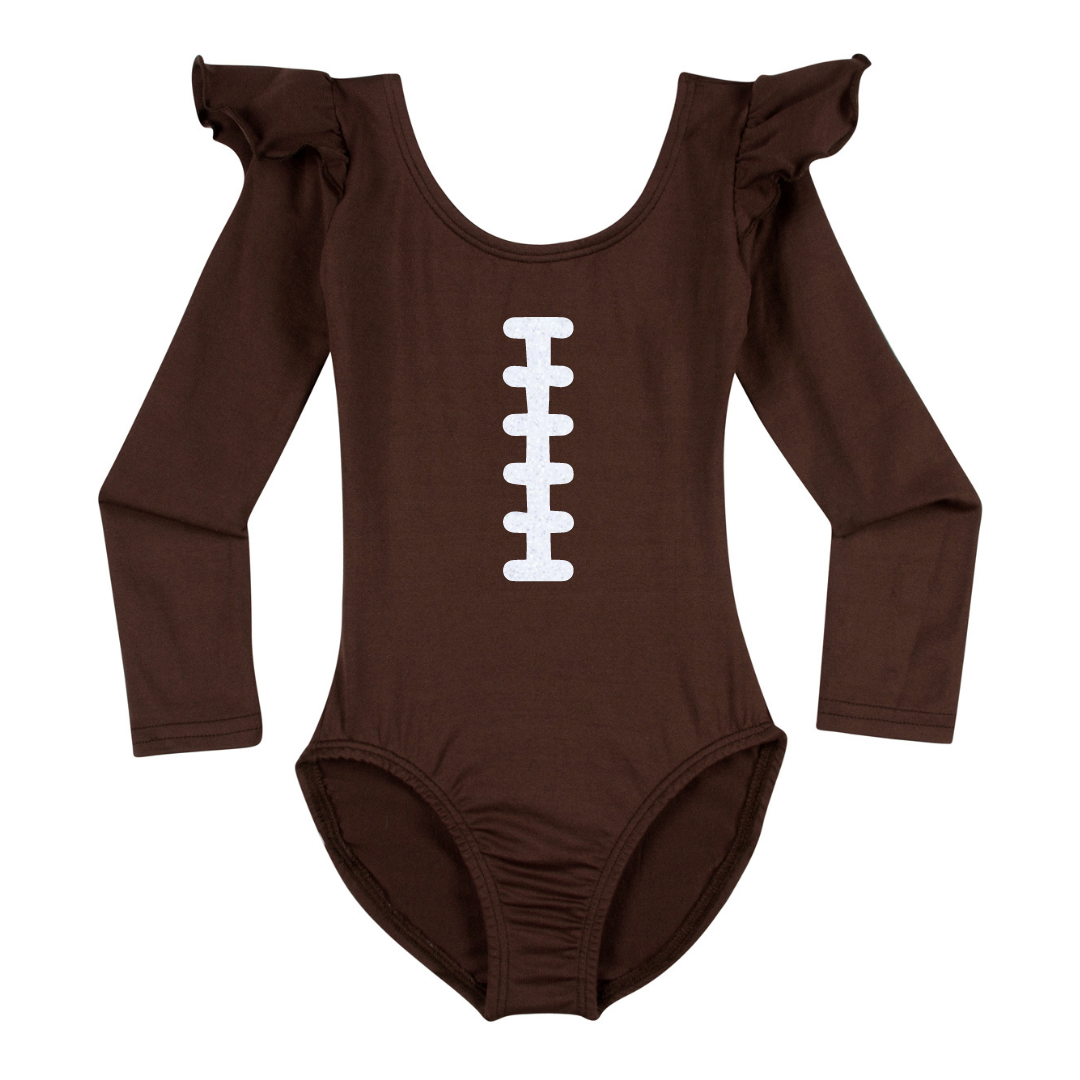 Football-RuffleLongSleeve.png Game Day Leotard / Football Infant, Toddler & Girls Costume