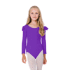 GirlsPurpleRuffleLongSleeveDanceLeotard.png Purple Long Sleeve Leotard with Ruffle