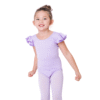 LilacPurpleBalletLeotardforGirls.png Lilac Purple Leotard with Flutter/Ruffle Short Sleeve for Toddler & Girls