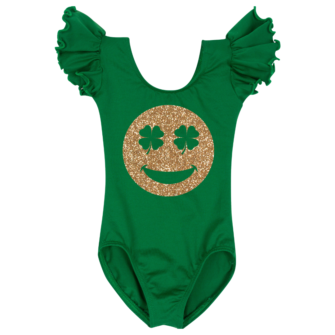 LuckyEmojiGreen.png Lucky Emoji Ruffle Leotard
