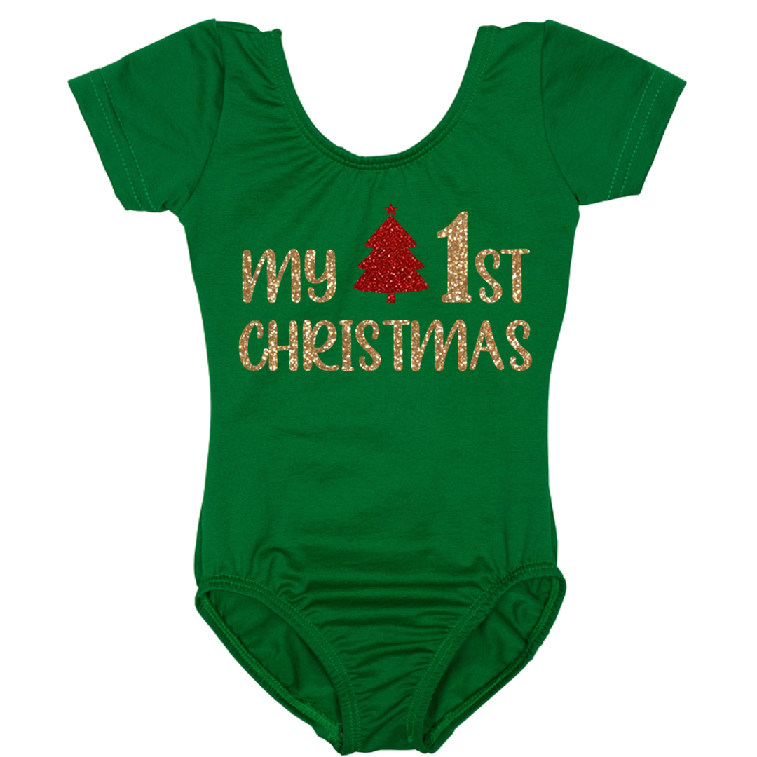 MyFirstChristmas-GreenShortSleeve.png My First Christmas Leotard
