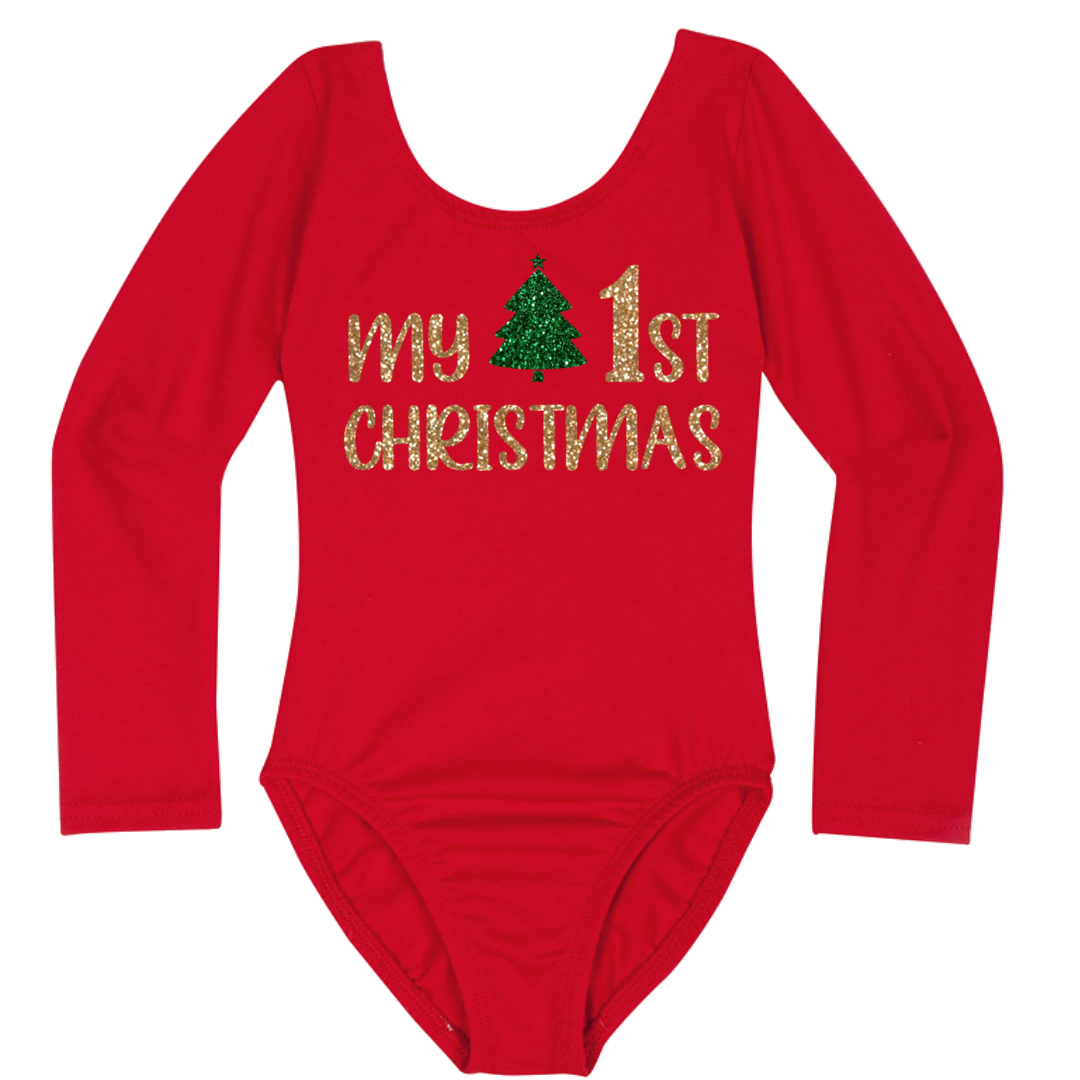 MyFirstChristmas-RedLongSleeve.png My First Christmas Leotard