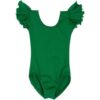 Photo03_zoom.jpg Green Leotard with Flutter/Ruffle Short Sleeve for Toddler & Girls