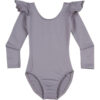 Photo04_750_0563c11c-206c-4096-9c60-8113fbbcea7f.jpg Gray Long Sleeve Ruffle Leotard for Toddler and Girls