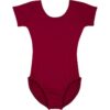 Photo06_750.jpg Burgundy Short Sleeve Leotard for Toddler & Girls