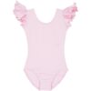 Short Flutter Sleeve Light Pink Leotard