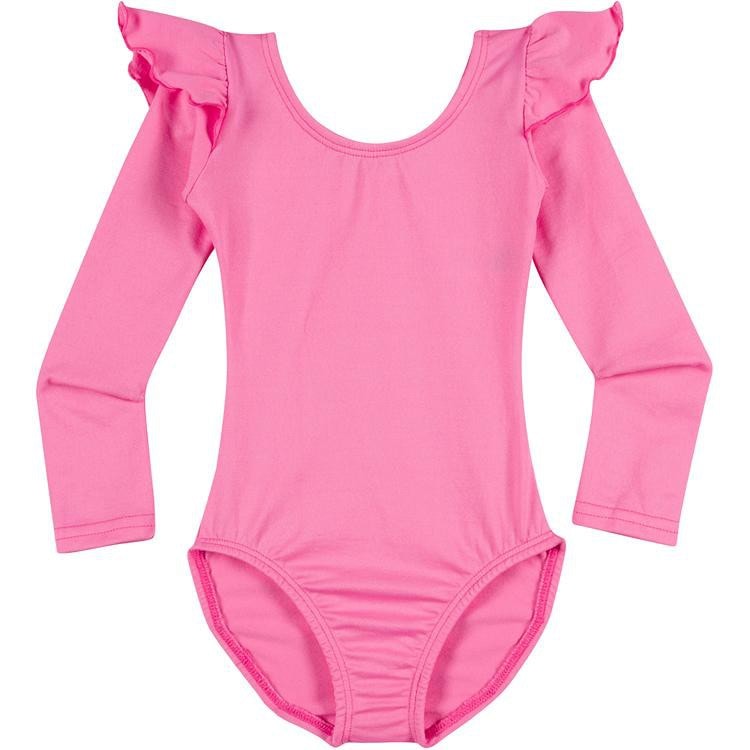 Photo13_750_b3a7f5d1-47f4-4872-8095-193a363c1510.jpg Bright Pink Ruffle Long Sleeve Leotard