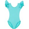 Photo18_750.jpg Icy Turquoise Leotard with Flutter/Ruffle Short Sleeve for Toddler & Girls