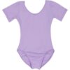 Lilac Purple Short Sleeve Leotard for Toddler & Girls