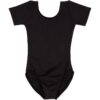 Photo23_zoom.jpg Black Short Sleeve Leotard for Toddler & Girls