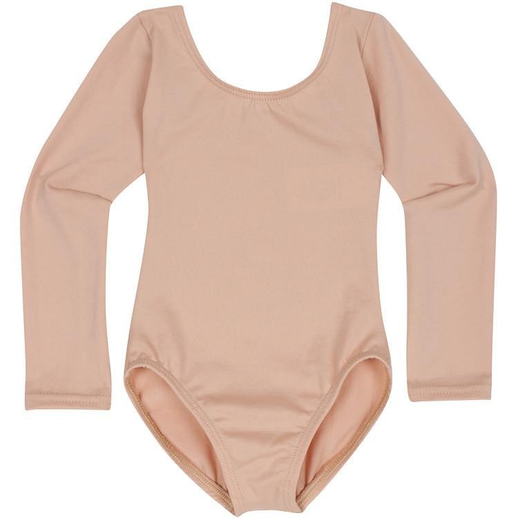 Photo37_zoom.jpg Nude/Beige Long Sleeve Leotard for Toddler & Girls