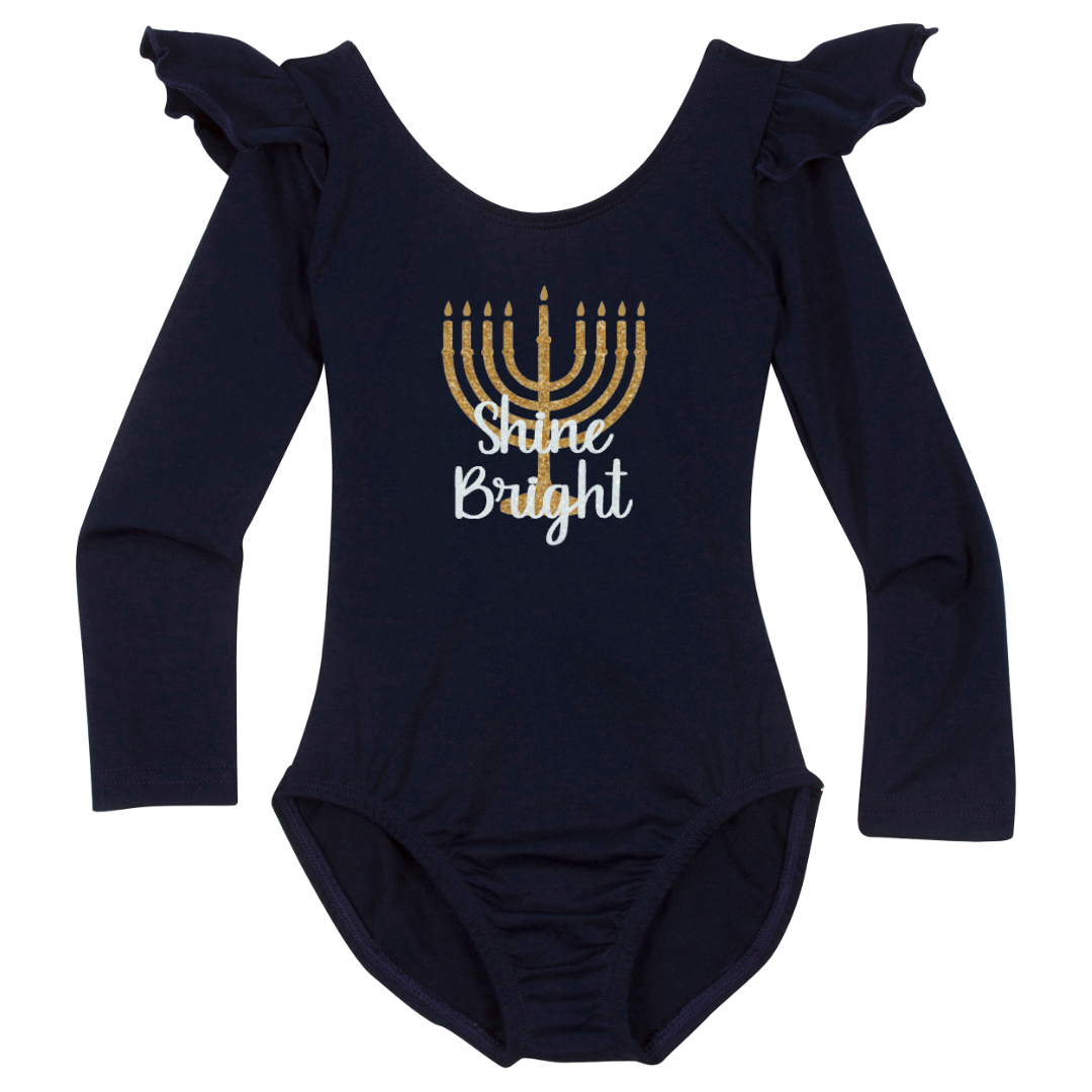 Shine_Bright_-_NVY_RLS.png Shine Bright Hanukkah Leotard | Navy Blue