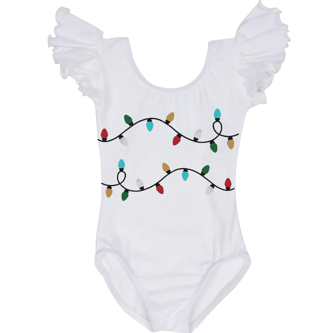 WHT_FLS_Lights.png Holiday Lights White Christmas Leotard