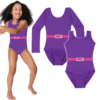 fitnessleotardcostumekids.png 1980's Work Out Girl Leotard Costume - Purple