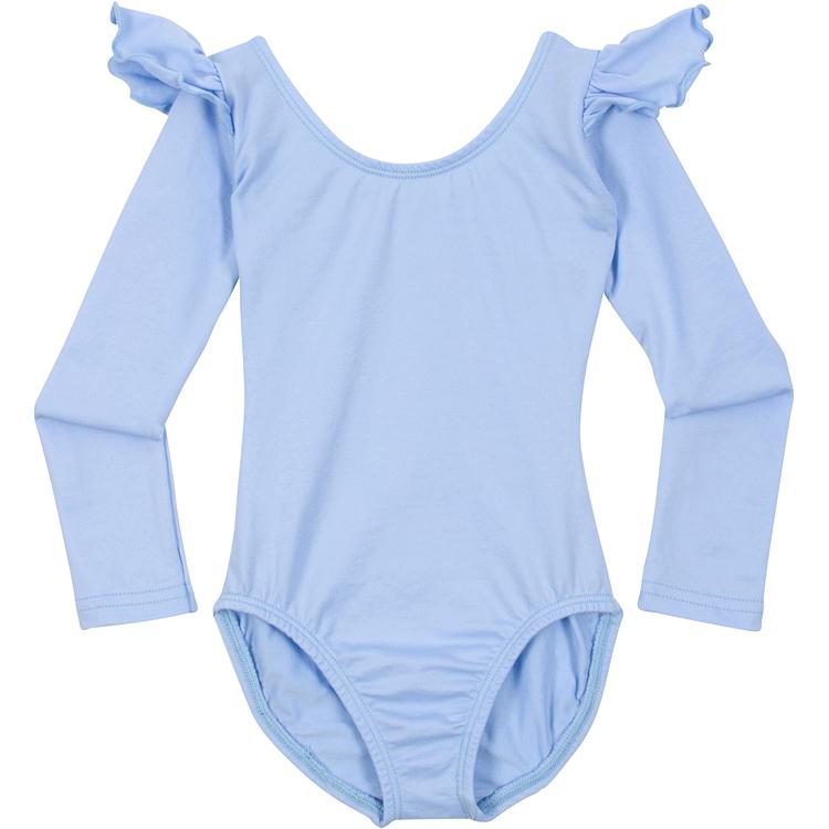 lightbluerufflelongsleeveleotard.jpg Light Blue Ruffle Long Sleeve Leotard