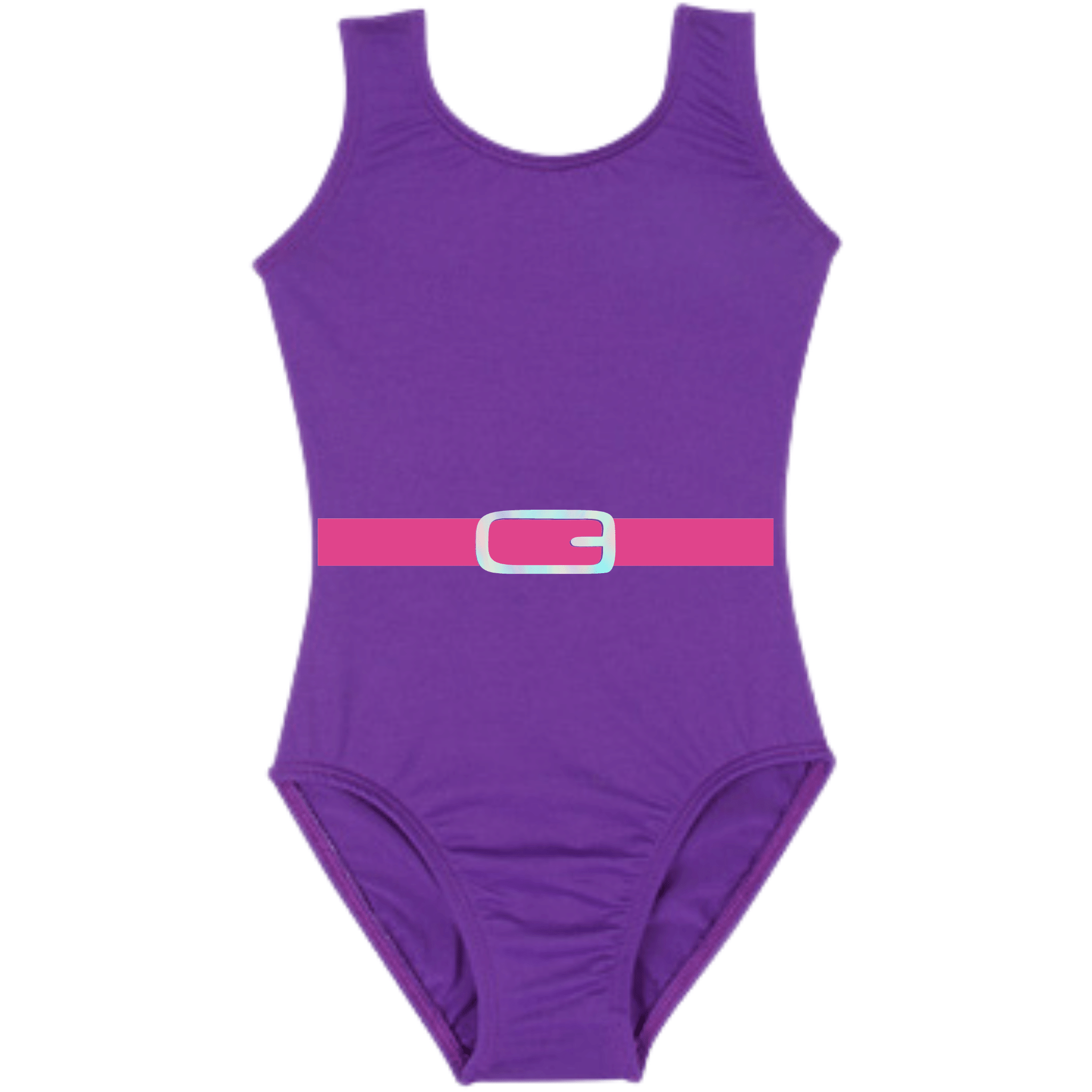 purplefitnessleotardkids.png 1980's Work Out Girl Leotard Costume - Purple