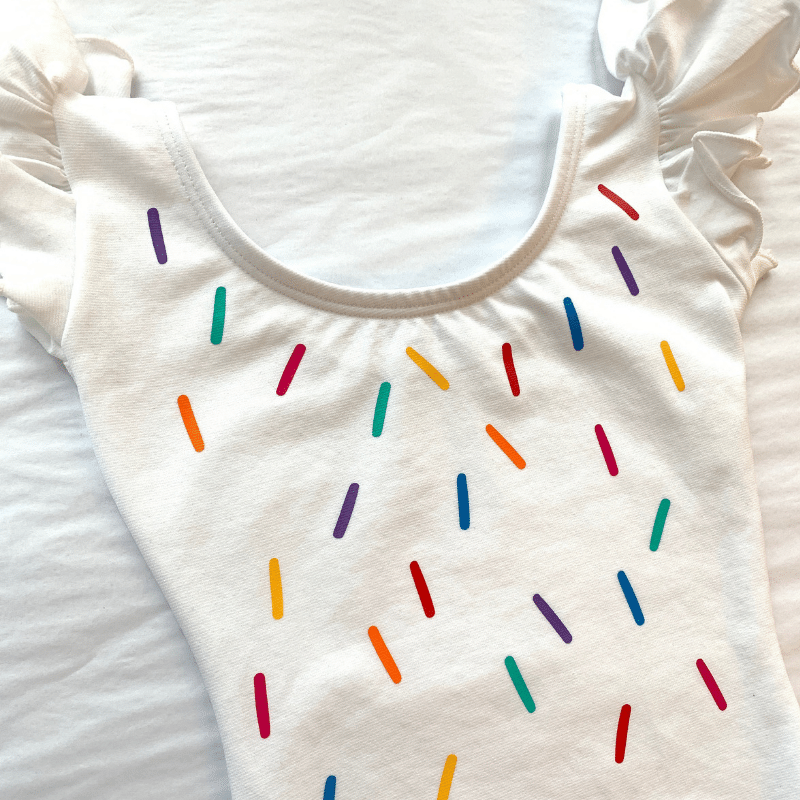 sprinkles_girls_top.png Flutter Sleeve Sweet Sprinkles Leotard