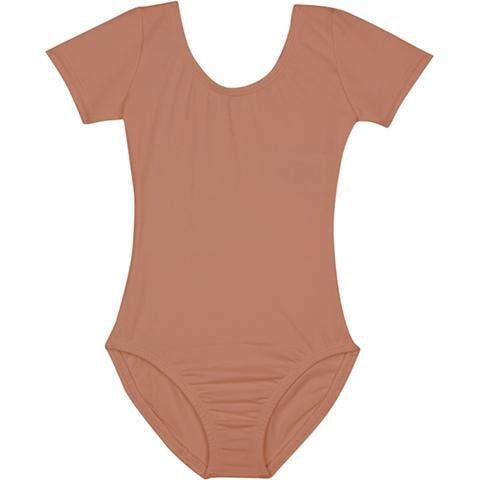 tan-suntan-short-sleeve-leotard.jpg Suntan Short Sleeve Leotard for Toddler & Girls